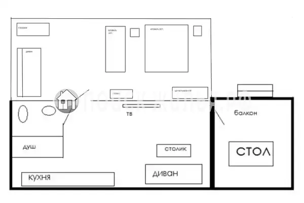 Дом под ключ «Домик под ключ двухкомнатный»