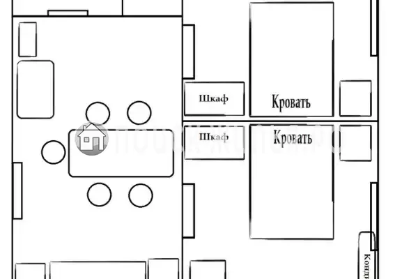 Дом под ключ «Домик под ключ двухкомнатный»